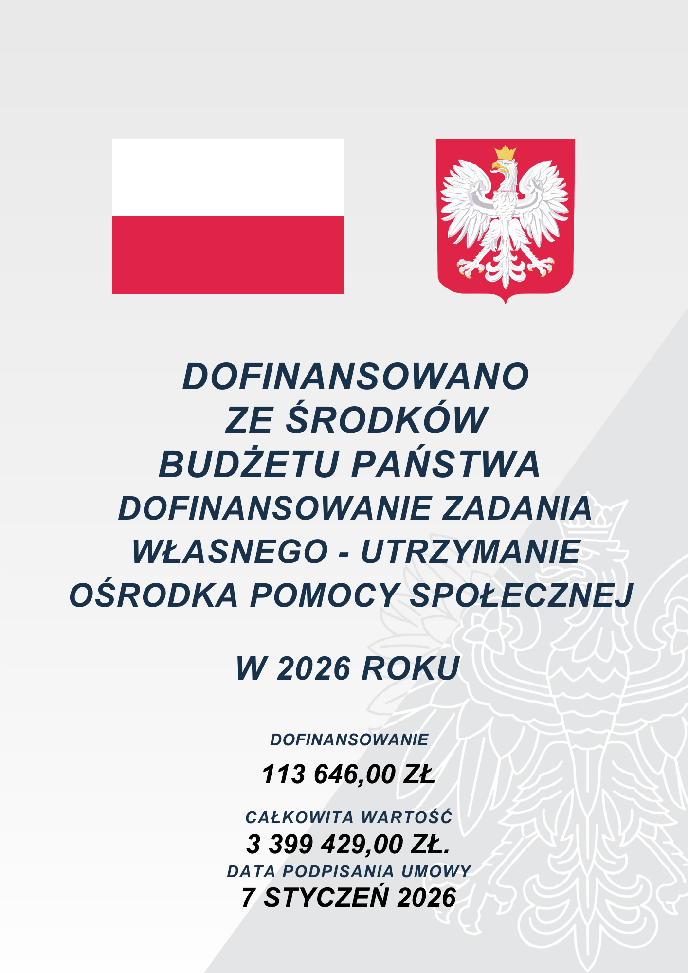 plakat-dotacja na utrzymanie osrodka